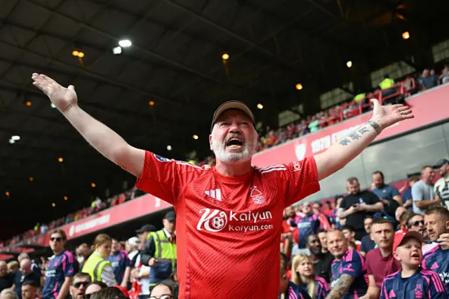 Nottingham Forest fans show their support