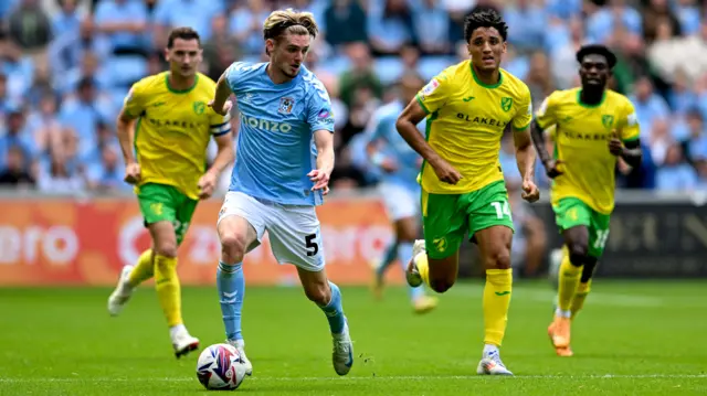 Coventry v Norwich match action