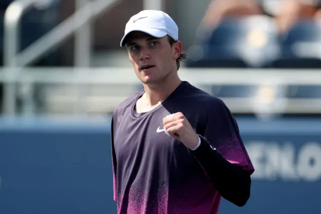 Jack Draper celebrates at the 2024 US Open