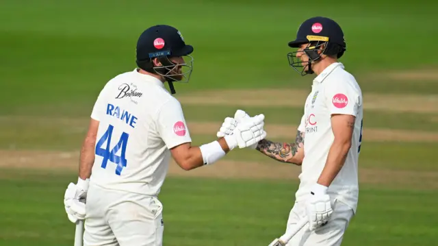 Durham's Ben Raine (L) and Brydon Carse