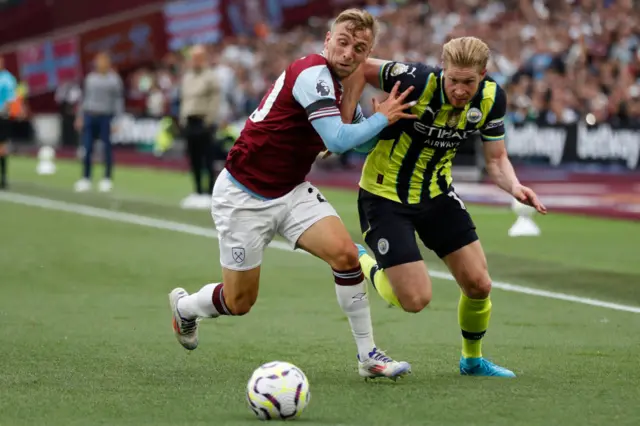 Jarrod Bowen and Kevin De Bruyne