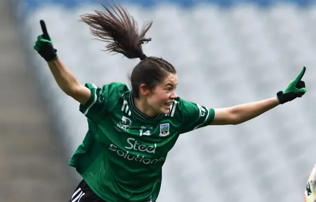 Eimear Smyth celebrates after scoring her side's first goal