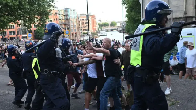 Protesters in Belfast