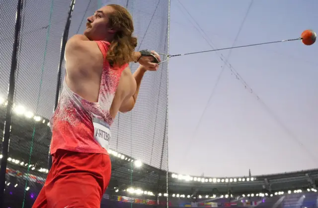 Katzberg throws the hammer to win gold