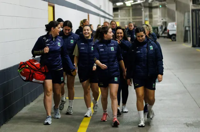 Kerry players arrive at Croke Park