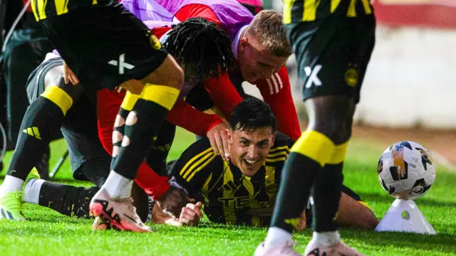 Jamie McGrath celebrates