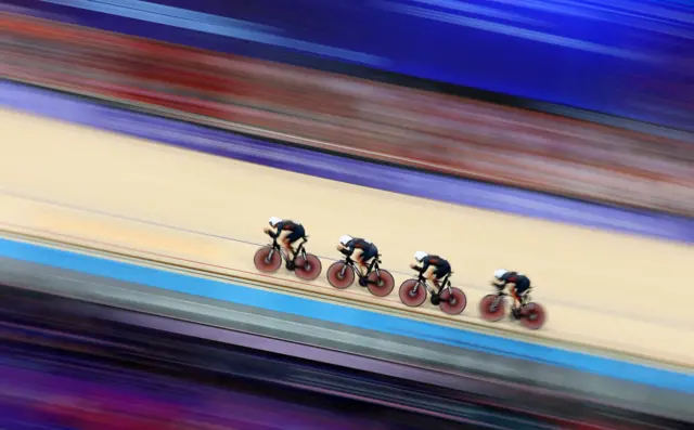 Team GB whizz around the track