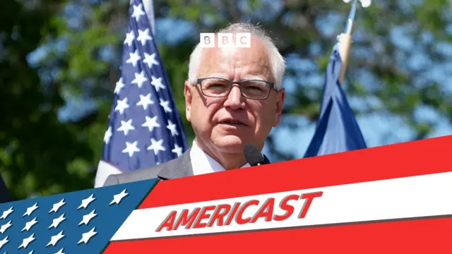 Tim Walz promo image for Amreicast