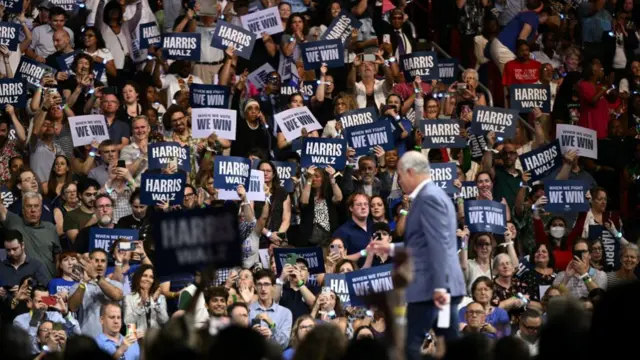 US Senator Bob Casey, Democrat of Pennsylvania, walks off stage after speaking ahead ofPresident and 2024 Democratic presidential candidate Kamala Harris'speech Temple University's Liacouras Center in Philadelphia, Pennsylvania, August 6, 2024,