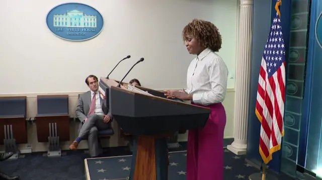 White House Press Secretary Karine Jean-Pierre speaking