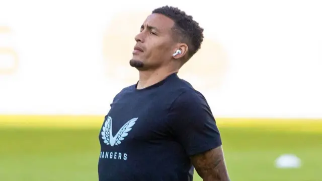 James Tavernier warms up