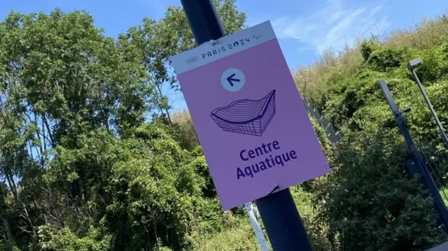 Sign to the Aquatics Centre