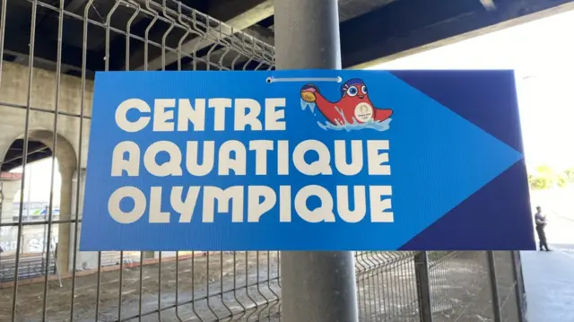 Sign to the Aquatics Centre