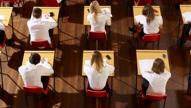 pupils sitting an exam