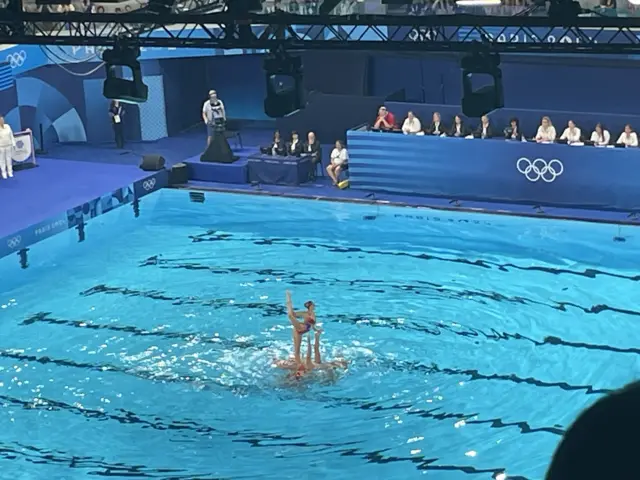 Artistic swimming featuring France