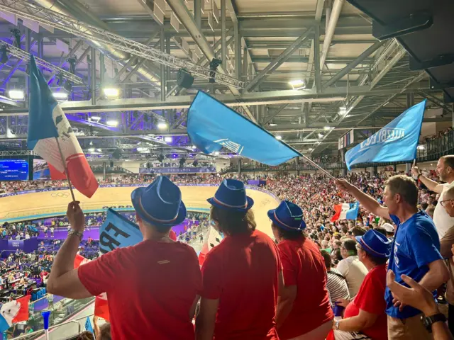 France fans at the track cycling