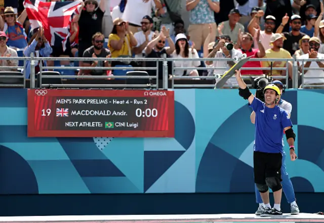 Andrew Macdonald of Team Great Britain celebrates