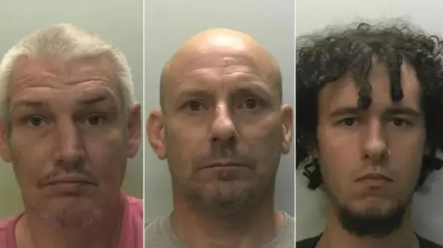 Three sentenced criminals