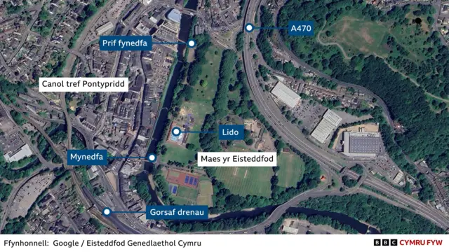 map o ardal yr eisteddfod