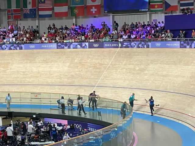 Track repairs at velodrome
