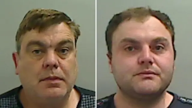 Headshots of two men, Steven Mailen and Ryan Sheers admitted violent disorder