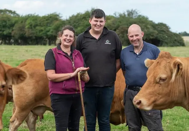 Emma pictured with her son, Billy and husband, Mark