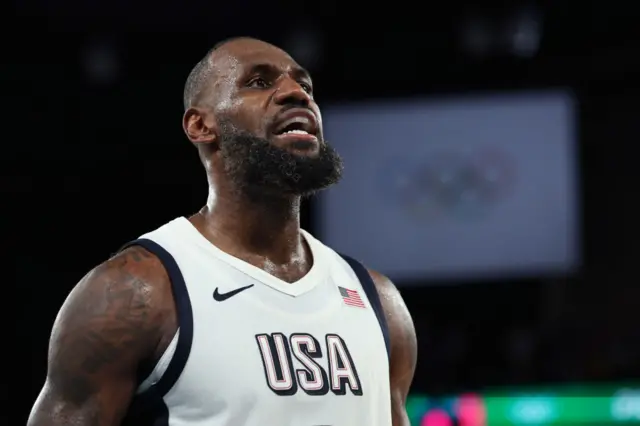 Lebron James celebrates