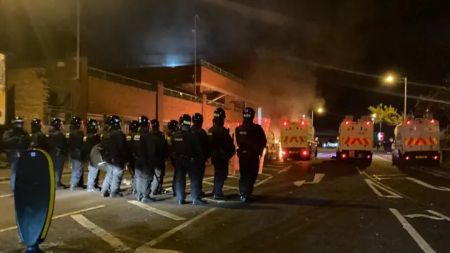 Unrest at Ballyhackamore, Belfast, County Antrim, Northern Ireland