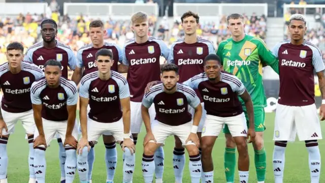 Aston Villa team in pre-season