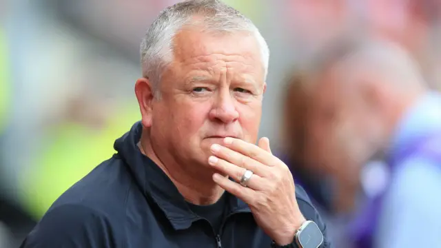 Chris Wilder on the touchline