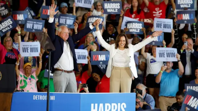 Tim Walz and Kamala Harris