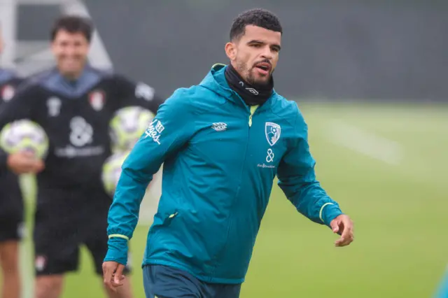 Dominic Solanke training with Bournemouth