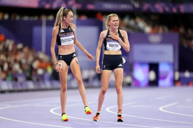 Eilish McColgan and Megan Keith