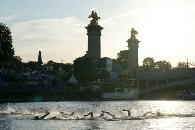 The start of the Olympic marathon