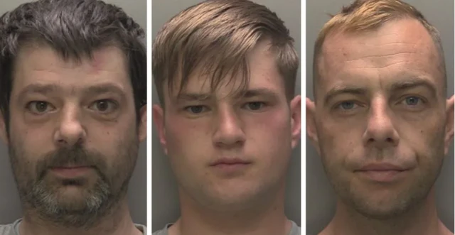 A composite image of three men jailed in Hull