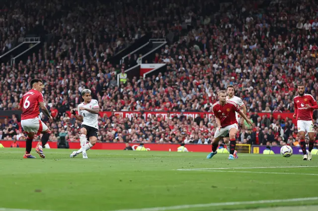 Luis Diaz of Liverpool scores a goal to make it 0-2