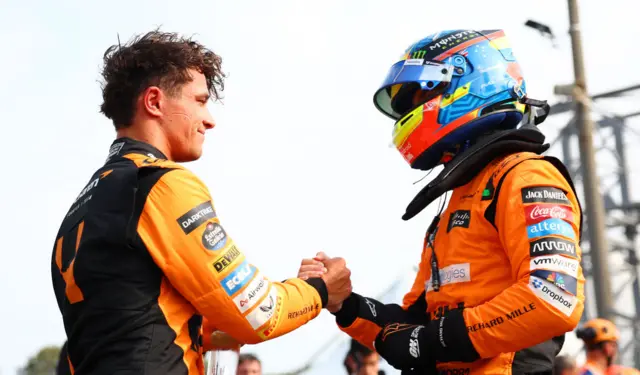 Lando Norris and Oscar Piastri at Monza.