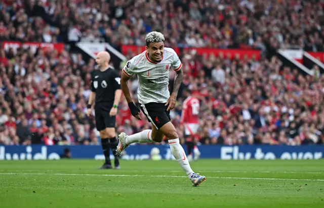 Luis Diaz of Liverpool celebrates