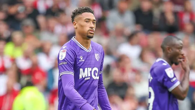 Daniel Jebbison on the pitch for Watford