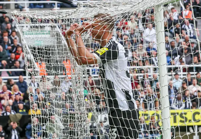 Newcastle United's Dan Burn reacts