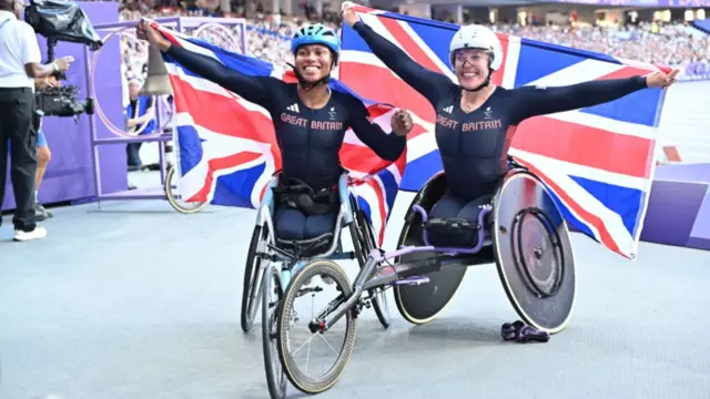 Hannah Cockroft and Kare Adenegan