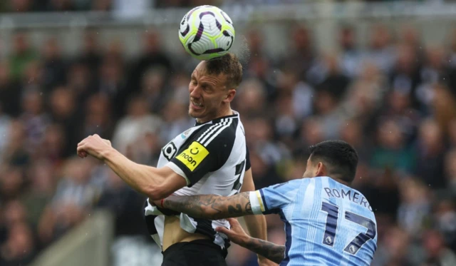 Newcastle United's Dan Burn in action