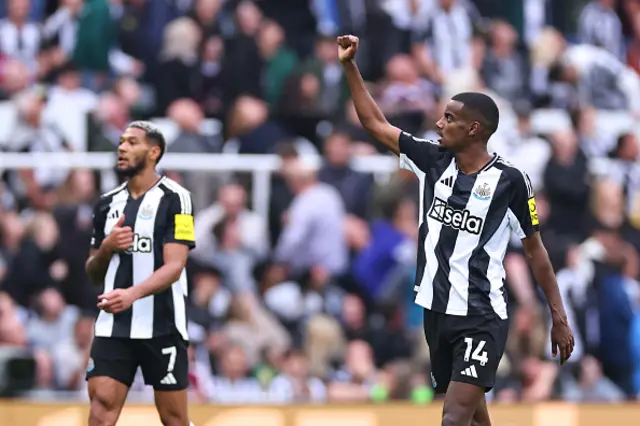 Alexander Isak of Newcastle United celebrates