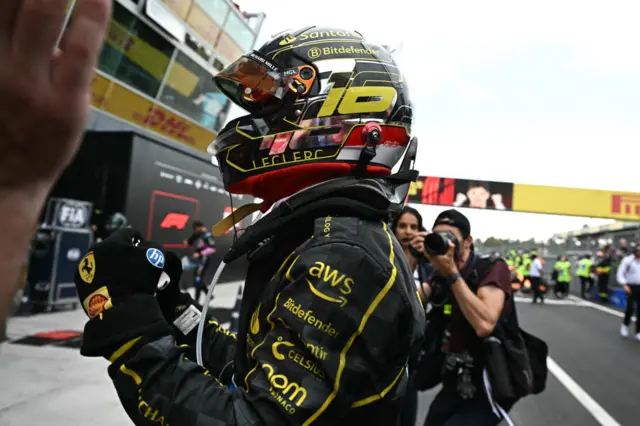 Charles Leclerc at Monza.