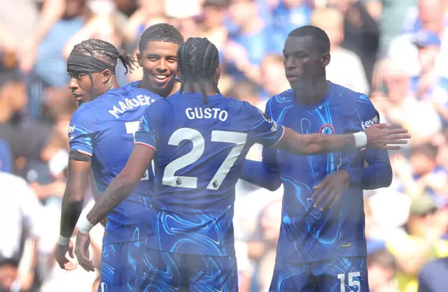 Nicolas Jackson of Chelsea celebrates