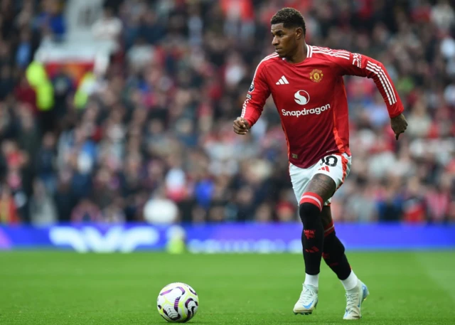 Marcus Rashford of Manchester United in action