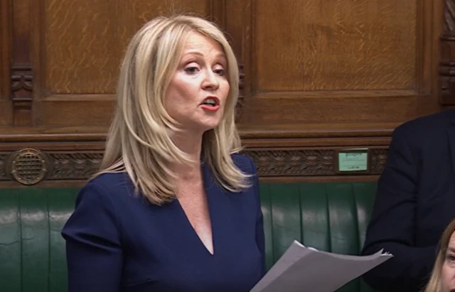 Tory MP Esther McVey speaking in the House of Commons