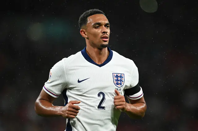 Trent Alexander-Arnold of England looks on