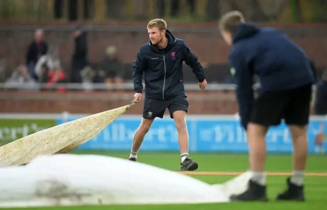 Covers being brought on at Taunton