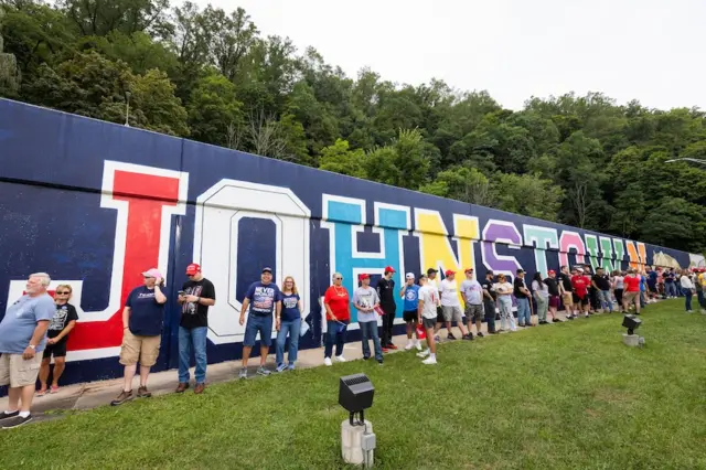 Trump supporters in Johnstown, Pennsylvania